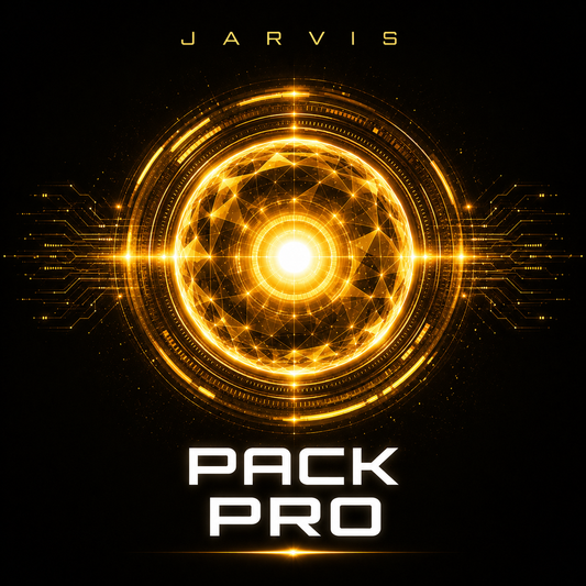 Pack Pro — Jarvis, sphère HUD dorée